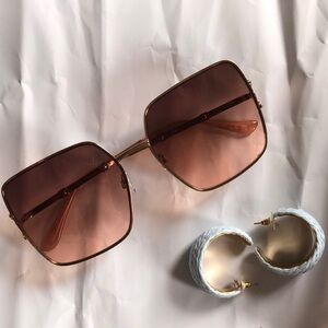 Stylish Brown Square Sunglasses